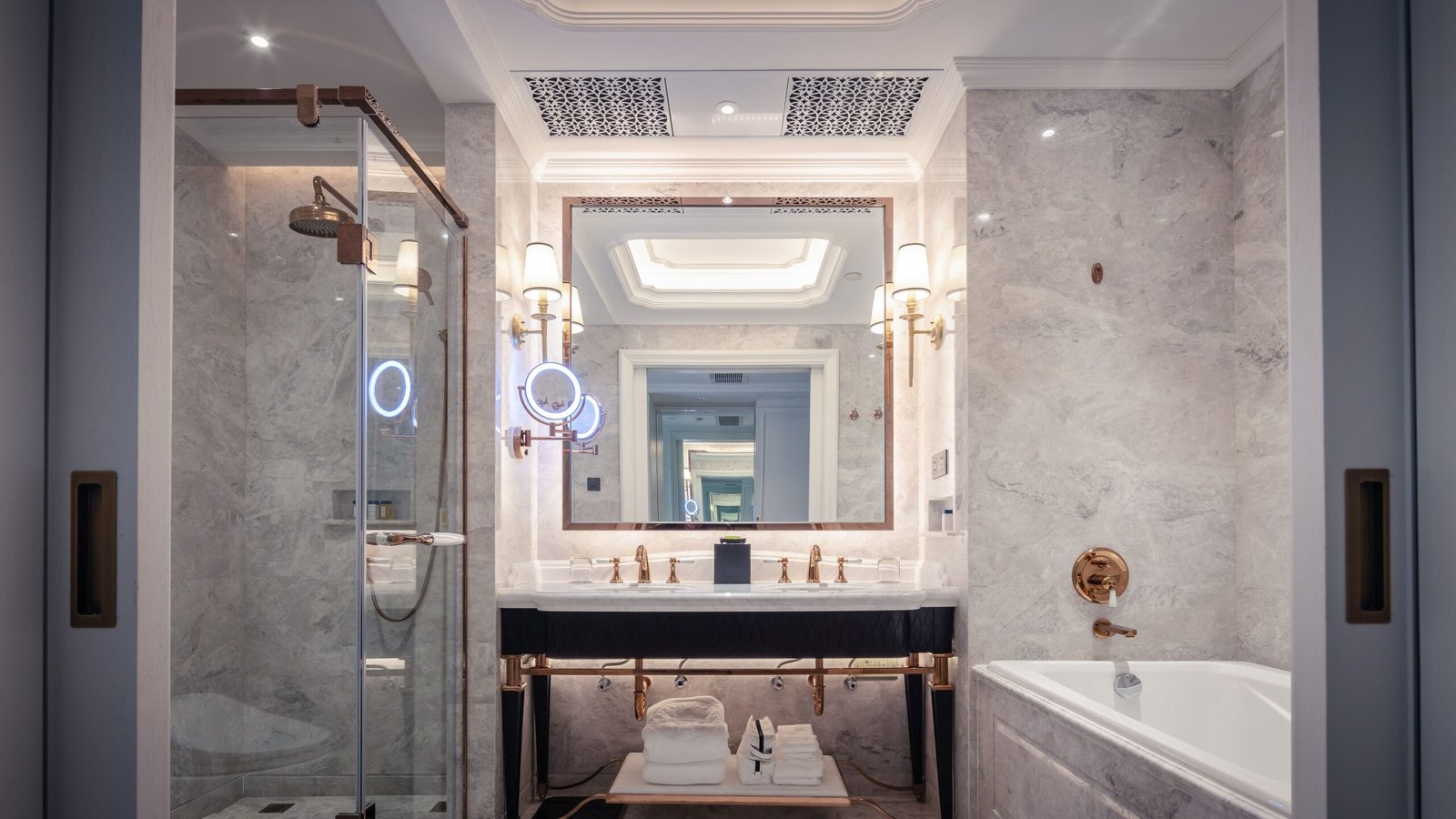 fluted vanity bathroom